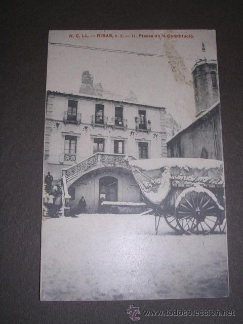 Postcards: N.C.LL. - RIBAS c2 .- 11 PLASSA DE LA CONSTITUCIO HENRICH Y C&ordf;. 14X9 CM.
