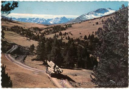 Postales: Antigua Postal *Pirineos L&eacute;rida. Valle Ar&aacute;n - Pla de Beret &middot; Cami&oacute;n &aacute;rboles talados* - Sin circular
