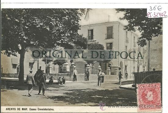 Postcards: (PS-32402)POSTAL FOTOGRAFICA DE ARENYS DE MAR-CASAS CONSISTORIALES