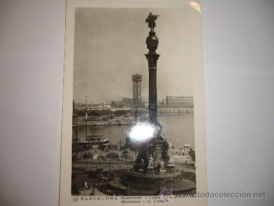 Postales: MONUMENTO A COLON BARCELONA - Foto 1