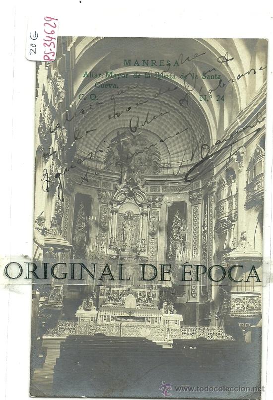 Postcards: (PS-34629)POSTAL FOTOGRAFICA DE MANRESA-ALTAR MAYOR DE LA IGLESIA DE LA SANTA CUEVA