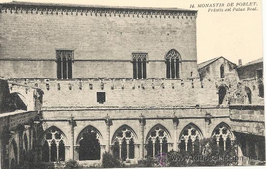Cartoline: MONASTIR DE POBLET, FRENTIS DEL PALAU REAL N&ordm; 14