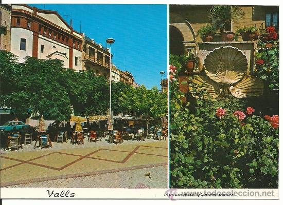 Postales: TARRAGONA / VALLS N&ordm; 2 PLAZA DE LOS MARTIRES Y FUENTE / EDI. RO-FOTO / SIN FRANQUEAR