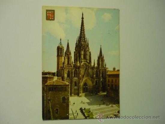 Postales: postal barcelona .-catedral escrita - Foto 1