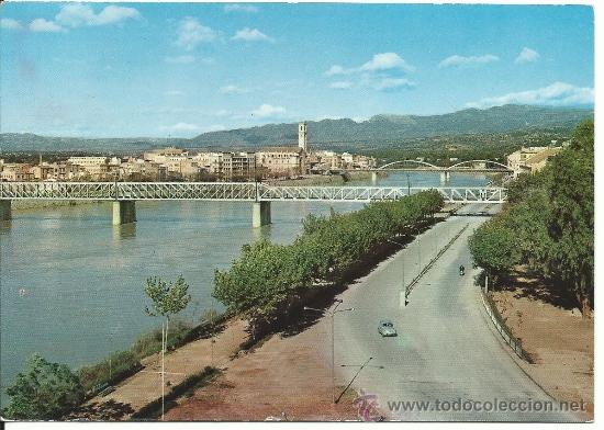 Postales: TORTOSA.-RIO EBRO Y AVDA. LERIDA.-FOTO DAUF&Iacute; N&ordm; 13