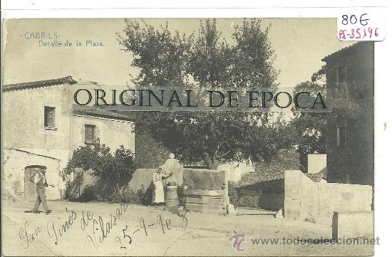 Postcards: (PS-35196)POSTAL FOTOGRAFICA DE CABRILS-DETALLE DE LA PLAZA