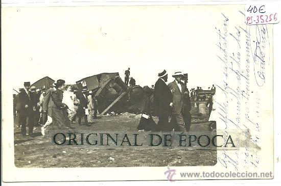 Postcards: (PS-35256)POSTAL FOTOGRAFICA DE ???-DESCARRILAMIENTO FERROCARRIL