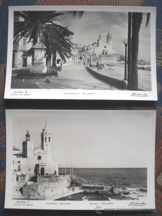 Postales: SITGES - 2 postales fotogr&aacute;ficas de Zerkowitz (n&ordm;s 7 y 9) - Foto 1