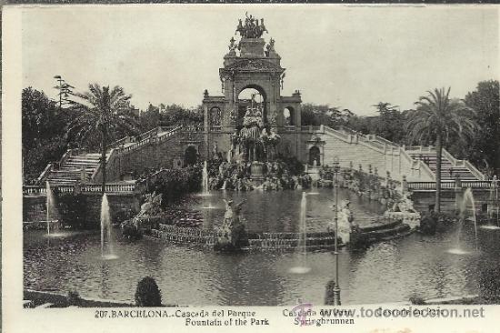 Postales: BARCELONA CASCADA DEL PARQUE SIN ESCRIBIR - Foto 1