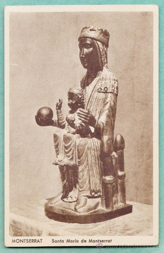 Postales: montserrat - santa maria - n&ordm; s/n - sepia - huecograbado rieusset - nueva - a&ntilde;os 20