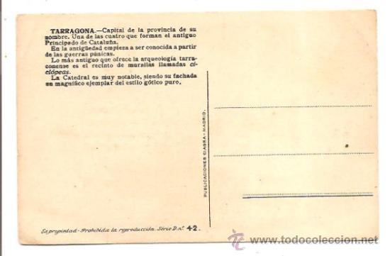 Postales: POSTAL TARRAGONA - CIAGRA - Foto 2