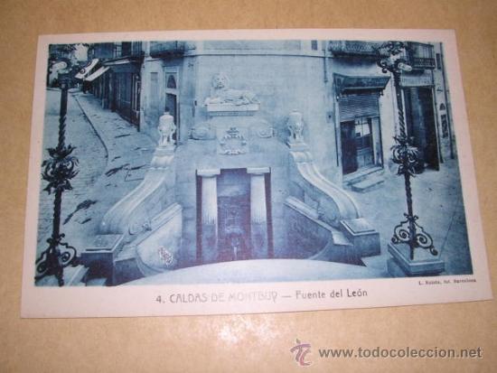 Postcards: 4 CALDAS DE MONTBUY - FUENTE DEL LEON . L. ROISIN FOT. 14X9 CM.