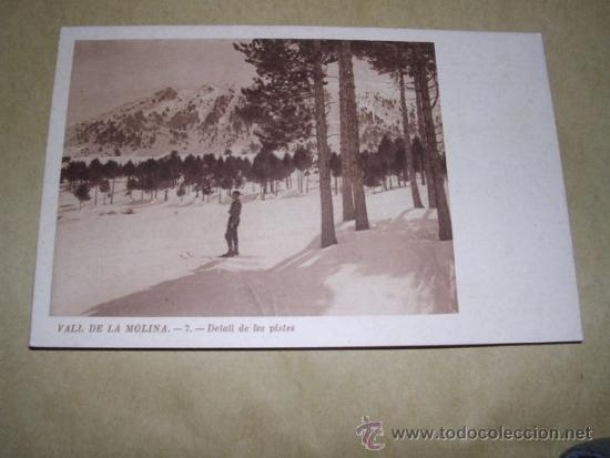 Postcards: VALL DE LA MOLINA - 7 DETALL DE LES PISTES CL. F. PENA 14X9 CM.