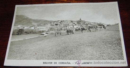 Postkarten: ANTIGUA POSTAL DE BELLVER DE CERDA&Ntilde;A, LERIDA, VISTA PARCIAL, ED. HUECOGRABADO RIESSET, NO CIRCULADA.