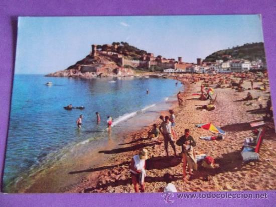 Cartes Postales: GIRONA-V14-NO ESCRITA-COSTA BRAVA-TOSSA DE MAR-PLAYA-N&ordm;498-DLB.5179-1961