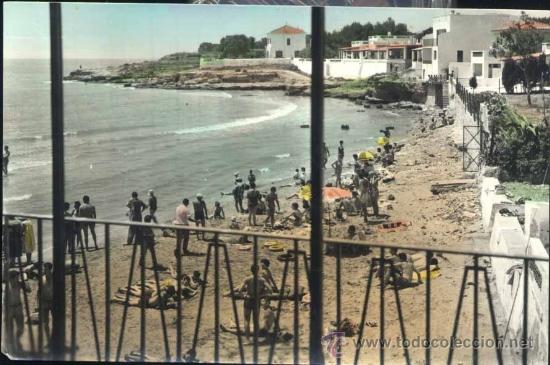 Postales: SAN CARLOS DE LA RAPITA (TARRAGONA).- HOTEL SUIZO.-PLAYA DE LOS ALFAQUES