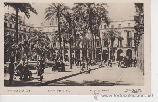 Postales: BARCELONA. PLA&Ccedil;A DEN MACIA - Foto 1