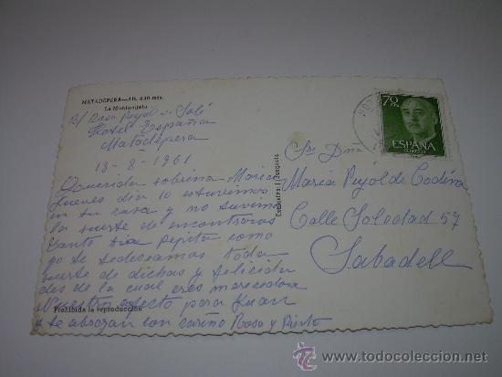 Postales: ANTIGUA POSTA......MATADEPERA - Foto 2