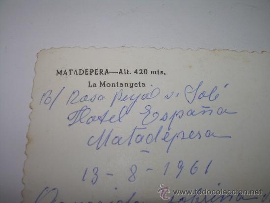 Postales: ANTIGUA POSTA......MATADEPERA - Foto 3