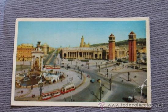 Postales: Posta. Barcelona. Plaza de Espa&ntilde;a. - Foto 1