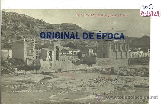 Postcards: (PS-35729)POSTAL FOTOGRAFICA DE LA BAUMA-IGLESIA Y CALLE