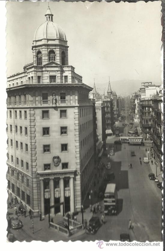 Postales: BARCELONA EDIFICIO CAJA DE AHORROS ECRITA - Foto 1