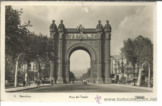 Postales: BARCELONA ARCO DEL TRIUNFO ESCRITA - Foto 1