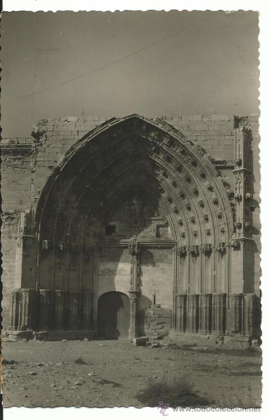 Postales: LERIDA.- N&ordm; 45.-ANTIGUA CATEDRAL DE LA SEO. PUERTA DE LOS APOSTOLES.-EDICIONES SICILIA
