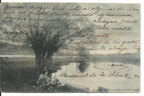 Postales: POSTAL ESCRITA EN MASSANET DE LA SELVA 1904 CON DESTINO CALDAS DE MALAVELLA