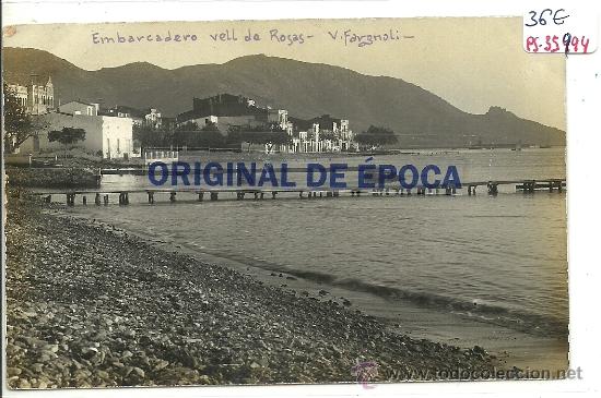 Postkarten: (PS-35994)POSTAL FOTOGRAFICA DE ROSAS-EMBARCADERO VELL.V.FARGNOLI