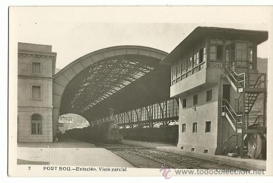 Postales: PORT-BOU.- N&ordm; 2 .- ESTACION VISTA PARCIAL .-FOTO L. ROISIN