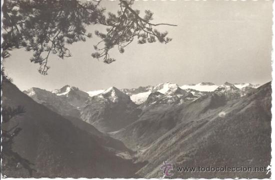 Postales: PS1807 VALL D'ARAN 'ARTIGA DE LIN. PANOR&Aacute;MICA MACIZO DE LA MALADETA'. GARC&Iacute;A GARRABELLA. S/C