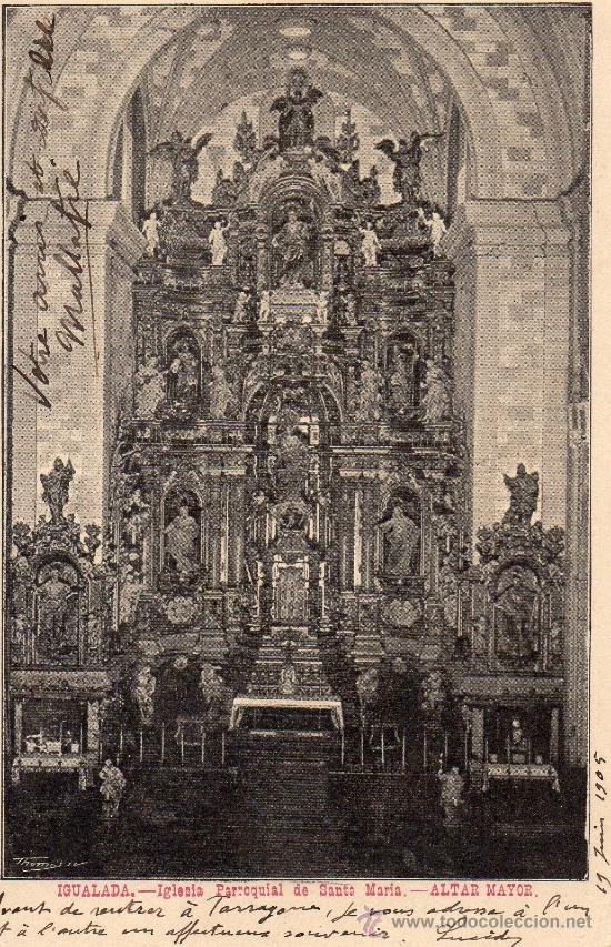Postales: igualada. iglesia santa maria. thomas - Foto 1