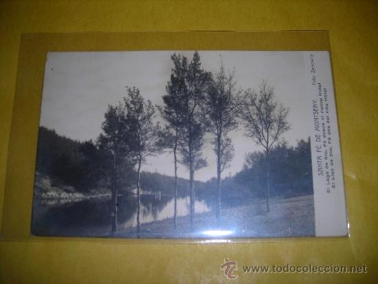 Postcards: SANTA FE DE MONTSENY EL LAGO DE SANTA FE DESDE EL NUEVO HOTEL FOTO ZERKPWITZ 14X9 CM.