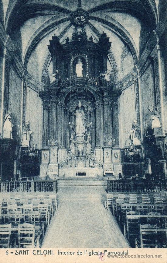 Postales: sant celoni. 6 iglesia parroquial. thomas - Foto 1