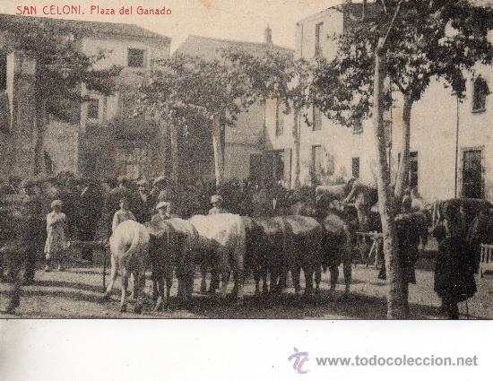 Postales: sant celoni. plaza del ganado. thomas - Foto 1