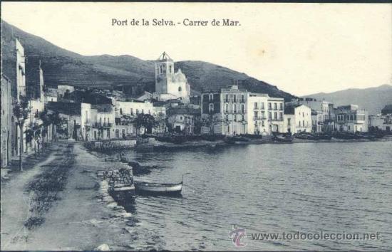 Postales: PORT DE LA SELVA (GERONA).- CARRER DE MAR