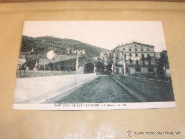 Postkarten: SANT JOAN DE LES ABADESSES - ARRIBADA A LA VILA   .HUECOGRAB. MUMBRU .14X9 CM.
