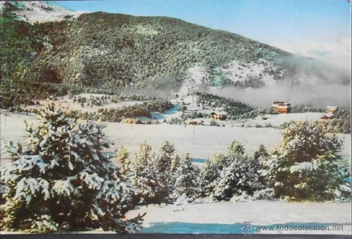 Postales: (7428)POSTAL ESCRITA,PIRINEOS ORIENTALES; SUPERMOLINA (ALTA CERDA&Ntilde;A); LA PISTA LARGA Y HOTELES SOLIN