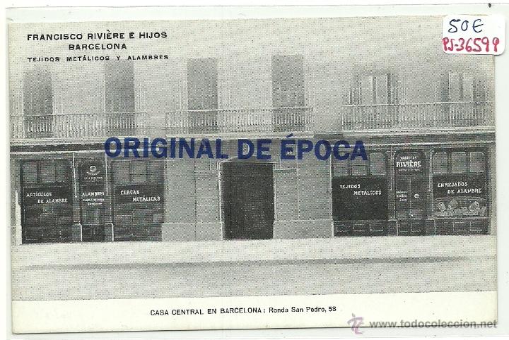 Postkarten: (PS-36599)POSTAL DE BARCELONA-TEJIDOS METALICOS Y ALAMBRES DE FRANCISCO RIVIERE E HIJOS(BARCELONA)