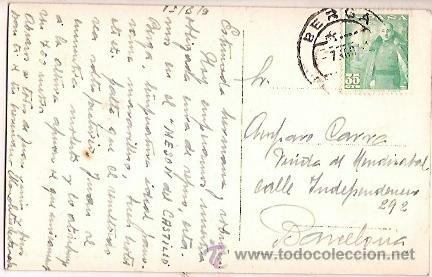 Postales: ANTIGUA POSTAL 2 BERGA CHALETS DEL CASTILLO ESCRITA - Foto 2