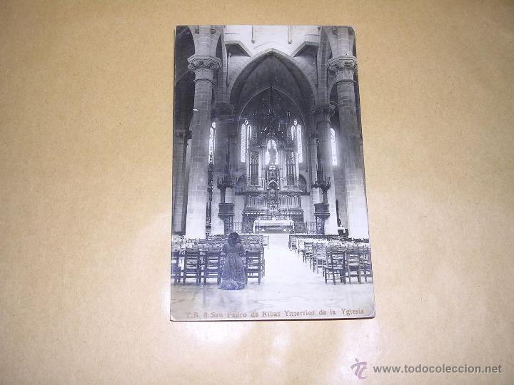 Postkarten: T.B.- 8 SAN PEDRO DE RIBAS YNTERRIOR  DE LA YGLESIA ,POSTAL FOTOGRAFICA CIRCULADA 1915 - 14X9 CM.