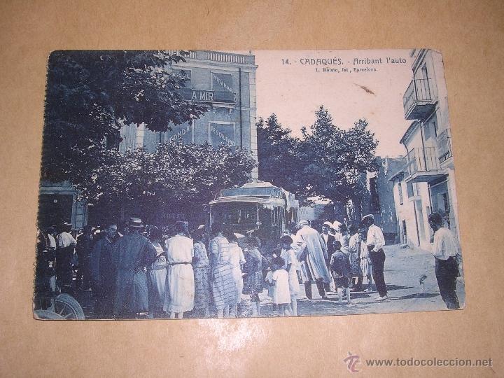 Postcards: 14 - CADAQUES - ARRIBANT L'AUTO - L.ROISIN FOT. - 14X9 CM.
