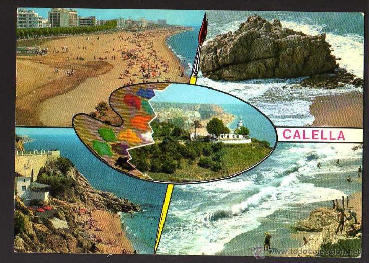 Postales: Calella de la costa. Circulada 1972 - Foto 1