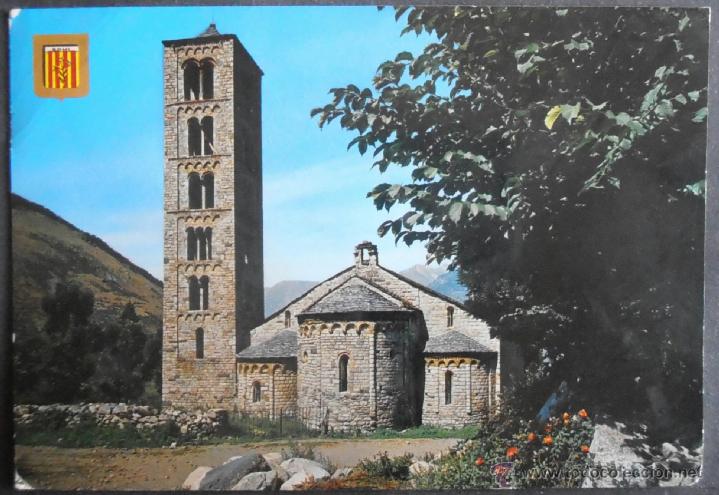 Postales: (11212)POSTAL ESCRITA,PIRINEU CATAL&Agrave;; VALL DE BOH&Iacute;; TAHULL; ESGLESIA ROM&Agrave;NICA DE SANT CLIMENT,VALLE