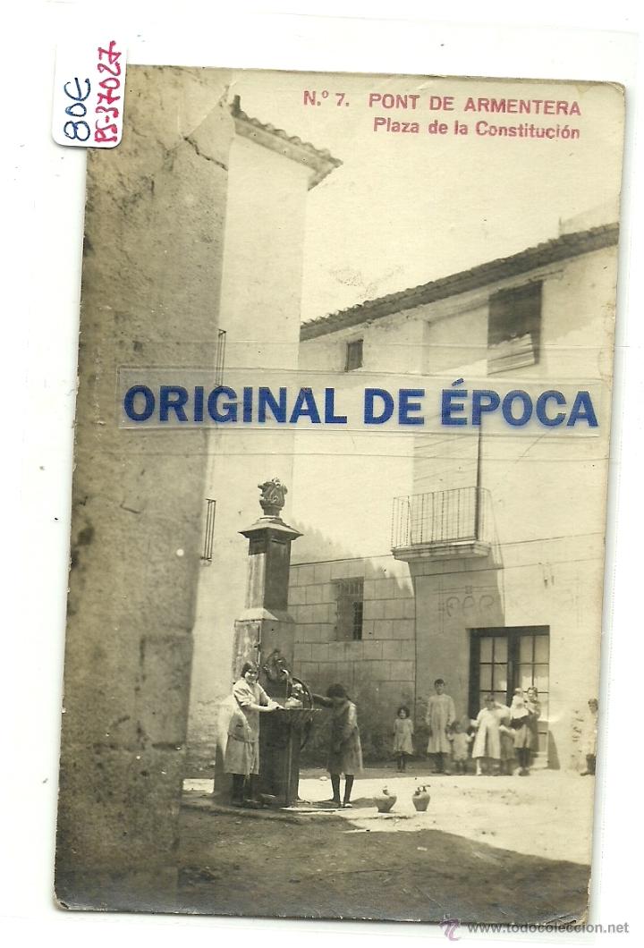 Postcards: (PS-37027)POSTAL FOTOGRAFICA DE PONT DE ARMENTERA-PLAZA DE LA CONSTITUCION