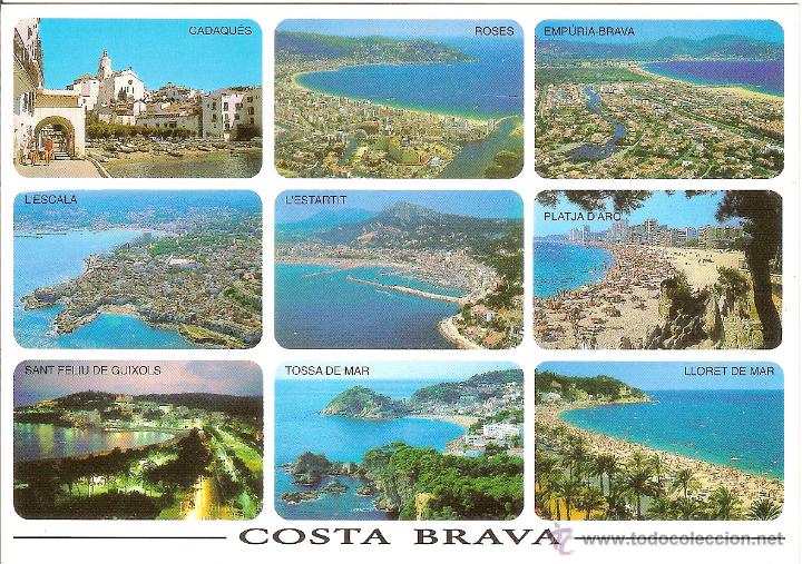 Postales: COSTA BRAVA, DIVERSAS VISTAS - CATAL&Aacute;N N&ordm; 671 - SIN CIRCULAR