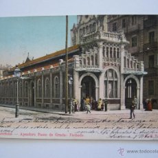 Postales: POSTAL BARCELONA. APEADERO PASEO DE GRACIA: FACHADA. CIRCULADA 1905. . Lote 39880202