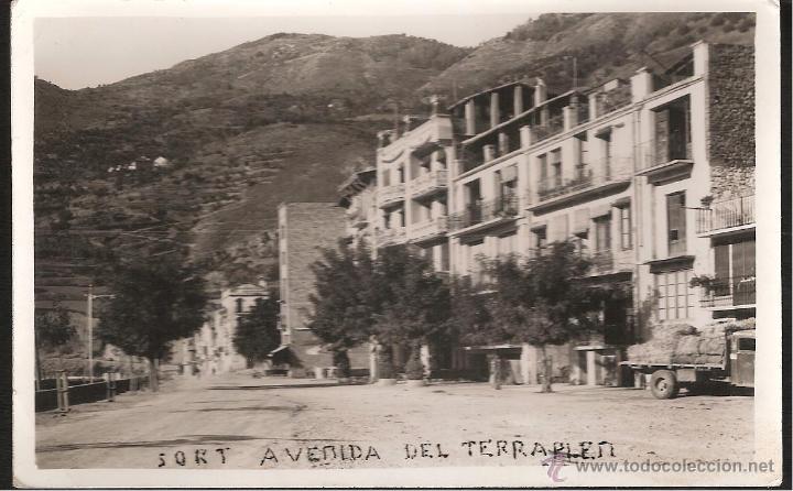 Postales: POSTAL FOTOGRAFICA SORT AVENIDA DEL TERRAPLEN -POSTAL INTERESANTE-