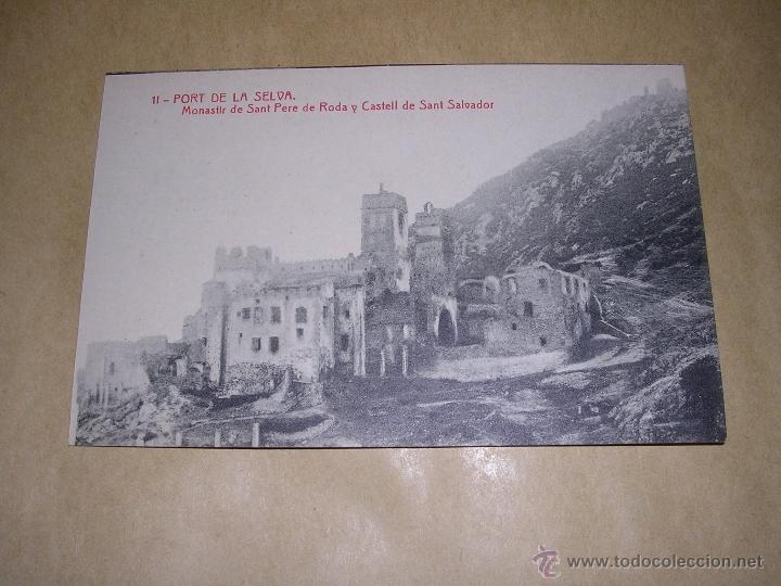 Postcards: 11 .- PORT DE LA SELVA , MONASTIR DE SANT PERE DE RODA Y CASTELL DE SANT SALVADOR 6121 FOTOTIP. THOM